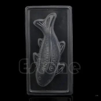  41XB 3D рыбка Пластиковая форма для торта, шоколада, желе ручной работы, форма для шугаркрафта своими руками