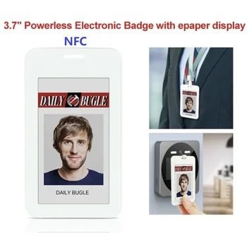  Бирка для отображения изображений с электронными чернилами Eink Card Пассивный 3,7-дюймовый экран для электронной бумаги с поддержкой NFC Мини-Цифровые рамки для фотографий E-Name Визитная карточка