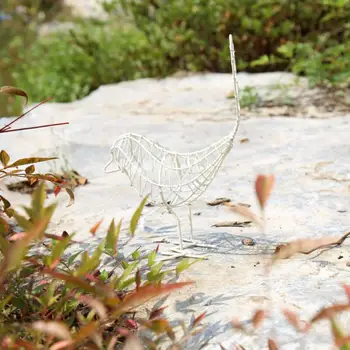  Искусственная металлическая птица, Садовый забор, креативная имитация птицы, Миниатюрное украшение для дома на открытом воздухе, сада, свадьбы, сделай сам