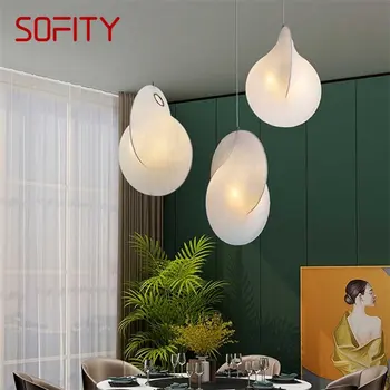  Подвесной светильник SOFITY Nordic Креативное светодиодное декоративное настольное освещение Белая люстра для комнаты