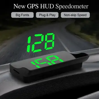  Автомобильный головной HD-дисплей GPS Спидометр, скорость КМ/ч, цифровой проектор HUD на лобовое стекло для всех автомобилей, аксессуары для автоэлектроники