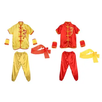  Китайский Традиционный костюм Ушу Костюм для взрослых детей Унисекс Легкий
