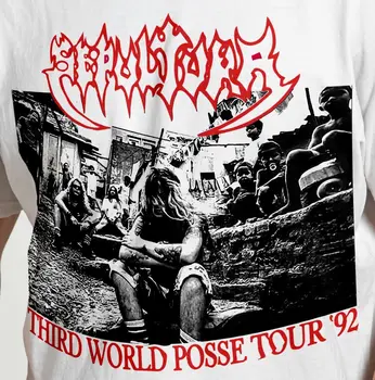  Редкая футболка трэш-метал-группы Sepultura Third World Posse Tour '92 -