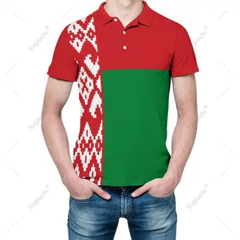  Мужская рубашка-поло с 3D принтом Флага Беларуси, мужская модная одежда-поло, спортивные костюмы с короткими рукавами