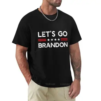  Поехали, Брэндон, Консервативная футболка с флагом США, футболки для тяжеловесов, спортивные рубашки с коротким рукавом, летняя одежда, мужская одежда
