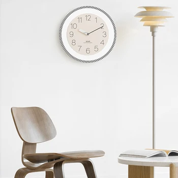  Настенные часы в минималистичном стиле, креативное оформление гостиной, акриловый материал, круглые часы без сверления, кварцевый механизм