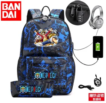  Аниме Мультфильм One Piece Школьная сумка для подростков Luffy, Дорожная сумка Большой емкости, мужские и женские рюкзаки