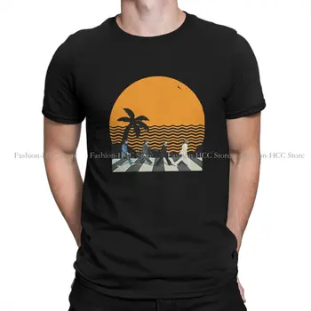 Хипстерские футболки из полиэстера The Beatle Band, мужская футболка с графическим изображением уличной одежды с круглым вырезом.