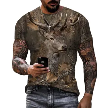  Летняя мужская камуфляжная футболка с 3D-принтом 