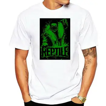  Футболка Mortal Kombat с изображением рептилии, футболки с пародийным логотипом Mortal Kombat