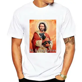  Saint Keanu - Мужская футболка в стиле ретро пастельных тонов от Reeves