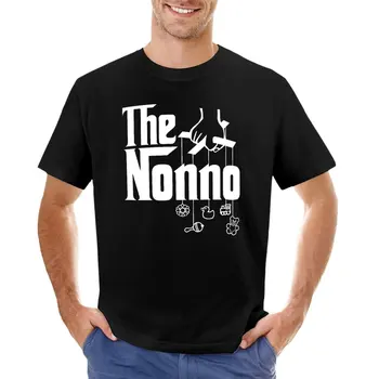  Мужская хлопковая брендовая футболка The-Nonno-godfather, футболка с круглым вырезом, корейская мода, мужские тренировочные рубашки с коротким рукавом, графический топ