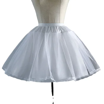  Кружевной кринолин с однослойной пряжей, мягкая подкладка без косточек, Детское платье-комбинация с кружевным краем, нижняя юбка для балетного представления