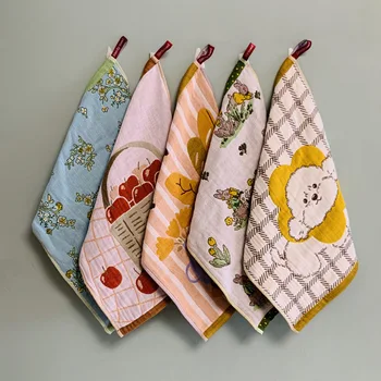  Марлевое полотенце цвета Майяра, четырехслойная квадратная марля, детская квадратная марля, Южная Корея, большая квадратная марля