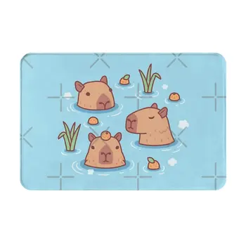  Милые Капибары, отдыхающие в горячем источнике С апельсинами, Ковер, коврик для ванной, коврик для ванной