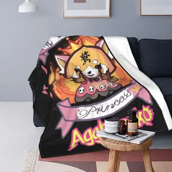  Дэт-метал Караоке Kala Пледы Aggretsuko Агрессивные одеяла Retsuko для домашней спальни Ультрамягкое одеяло для спальни