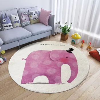  Простой ковер для детской комнаты мультяшный круглый коврик