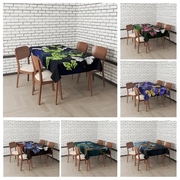  Домашние скатерти для украшения обеденного стола в натуральном и животном стилях, прямоугольные аксессуары для стола, ткань Против пятен, скатерть