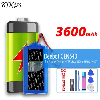  Батарея KiKiss CEN540 3600 мАч для Ecovacs N79S KK8 CR120 CR130 V7 V7S Deebot CEN550 CEN660 DL33 DL35 CEN640 CEN646