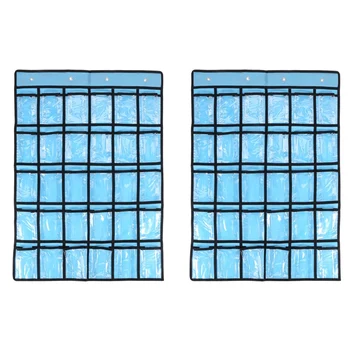  2 Карманных карты для держателя калькулятора, 30 карманных карт для класса 33,5 X 24,5 дюймов Подвесной органайзер для мобильного телефона