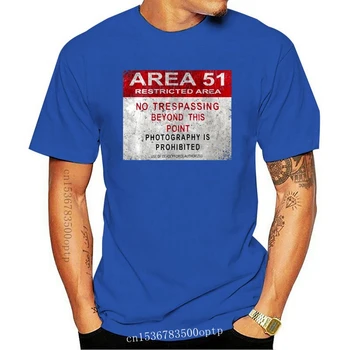  Мужская футболка AREA 51 VINTAGE LOGO SIGN Fashion - Предупреждение UFO TR3B Adamski Secret Alien Base футболка женская