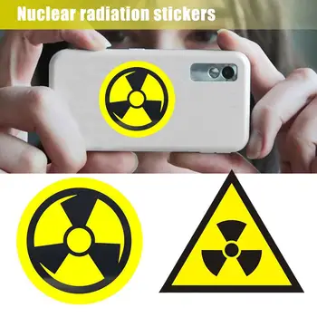  Забавный знак предупреждения о ядерном излучении для мобильного телефона ПК ноутбука iPad холодильника Универсальная наклейка для защиты от радиационных ЭМП X1H8
