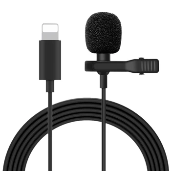  Профессиональный петличный микрофон на лацкане с зажимом для iPhone / Запись / Интервью / Видеоконференция / Голосовая диктовка