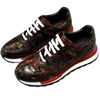  BATMO 2023, новое поступление, повседневная обувь из крокодиловой кожи, мужские кроссовки из натуральной кожи PDD179