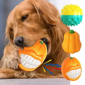  Игрушки для собак в форме тыквы и апельсина, забавные плюшевые игрушки для собак, жующие со скрипом зубы питомца, Креативный звук игры щенка, игрушки для писка собак