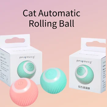  Умные игрушки для кошек, автоматический катящийся мяч, Электрические игрушки для кошек, Интерактивный самодвижущийся Котенок Для кошек, Аксессуары для домашних животных