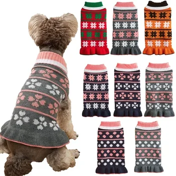  Зимний теплый свитер для собак, юбка, домашняя кошка, одежда для щенков, одежда для маленьких собак, костюм для собаки