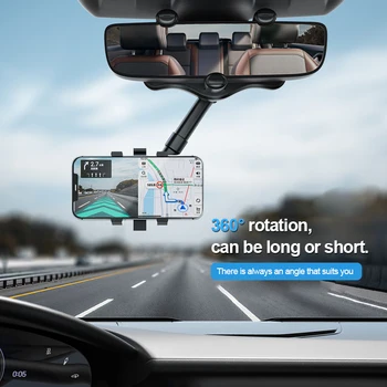  Универсальное автомобильное зеркало заднего вида, держатель для телефона с поворотом на 360 градусов для аксессуаров Gps, аксессуары Toyota Chr, Santa Fe Tm