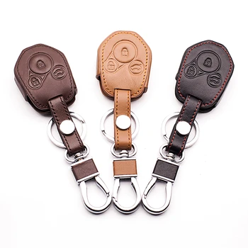  Высококачественный кожаный чехол для ключей первого слоя с 3 кнопками для Subaru XV Forester inland с традиционным прямым ключом starline a93