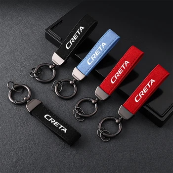  Модный кожаный значок для стайлинга автомобилей, металлический брелок для ключей 4s, подарочный автомобильный брелок для Hyunda creta ix25 2020 2019 2011
