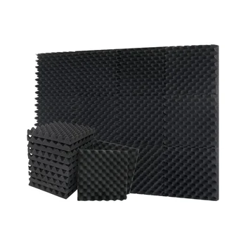  12 Упаковок самоклеящихся звукоизоляционных пенопластовых панелей, звуконепроницаемые стеновые панели высокой плотности, звуковые панели для ящиков для яиц - 1.18x12x12 дюймов