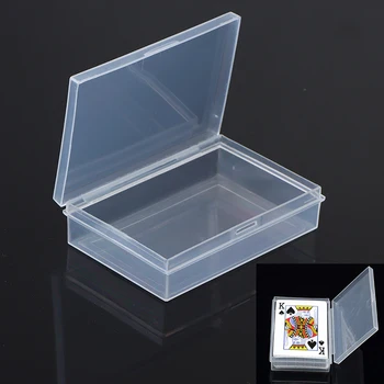  1 шт. Прозрачная коробка, контейнер для игральных карт, чехол для хранения из полипропилена, упаковка, коробка для покера 9,2 см * 6,2 см