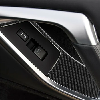  Для Nissan GT-R 2008-2016, Карбоновое волокно, панель управления стеклоподъемником, отделка, наклейки, Отличительные знаки, аксессуары для интерьера автомобиля, декор