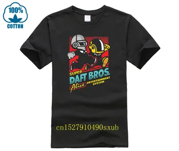  Продается модная креативная футболка с графическим рисунком для мужчин Super Daft Bros, мужские футболки с воротником-стойкой и принтом Hombre