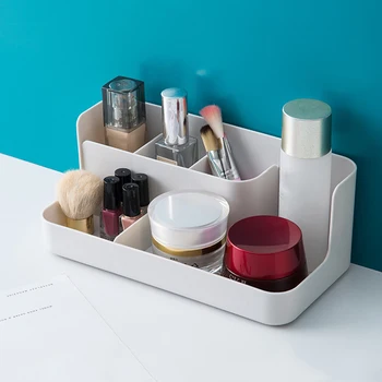  Коробка-органайзер для макияжа Коробка для хранения косметики Выдвижной Туалетный столик Контейнер Для мелочей Коробка для макияжа