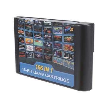  Картридж для мультиигр 196 В 1 Лучше, чем 112 в 1 и 126 В 1 для Sega Mega Drive для PAL и NTSC.