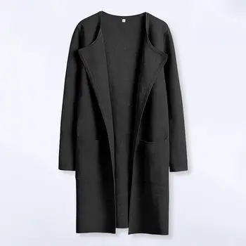  2022 Осень и зима, Новый Корейский стиль, Мода свободного темперамента, Утолщенное И вязаное Длинное шерстяное пальто Для женщин