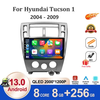  Android 13 для Hyundai Tucson 1 2004-2009 Авторадио Мультимедийный Видеоплеер Навигация QLED 2K 4G LET No 2din 2 din BT
