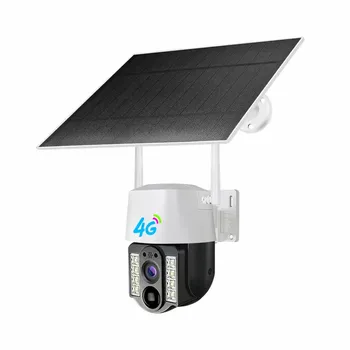  Потребляемая мощность PTZ Солнечная батарея Наружная безопасность 4G 1080P Беспроводное наблюдение IP-камера видеонаблюдения