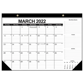  Настенный календарь на 2022 год - Ежемесячный Календарь на 2022 год, Двойной Календарь, Настольный Календарь, Настенный Календарь С Письменными блоками И Датами