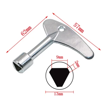  1ШТ Одинарный внутренний треугольный ключ Ключ для лифта Высококачественный Внутренний треугольный ключ Ключ для клапана счетчика воды в лифте
