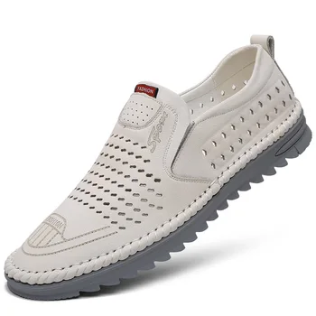  Мужская кожаная обувь Кроссовки Модельные туфли Мужская обувь для мужчин Модельные туфли высокого качества Итальянские Белые слипоны Мужские Повседневные Деловые