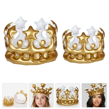  2 шт. Надувные игрушки из ПВХ, праздничная шляпа, Корона на день рождения, короны для девочек, Многофункциональные