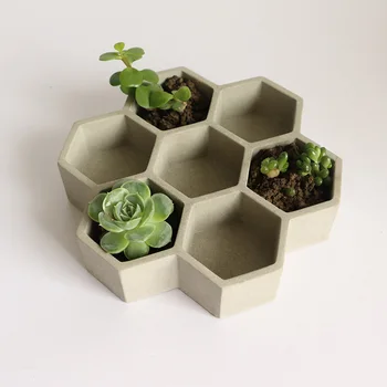  Силиконовая форма для пористого шестиугольного цветочного горшка, коробка для хранения цемента в виде сот, форма для шкатулки для ювелирных изделий