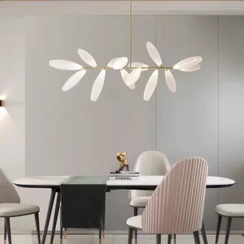  Креативная люстра для обеденного стола в скандинавском стиле, современная минималистичная и великолепная лампа в гостиной, ресторанная люстра