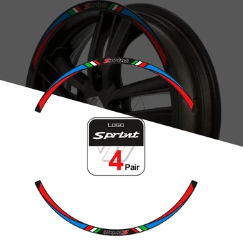  Комплект светоотражающих наклеек на колеса для скутера 12 дюймов, чехол для Piaggio Vespa Sprint 50 150 150S, 12-дюймовые наклейки на обод